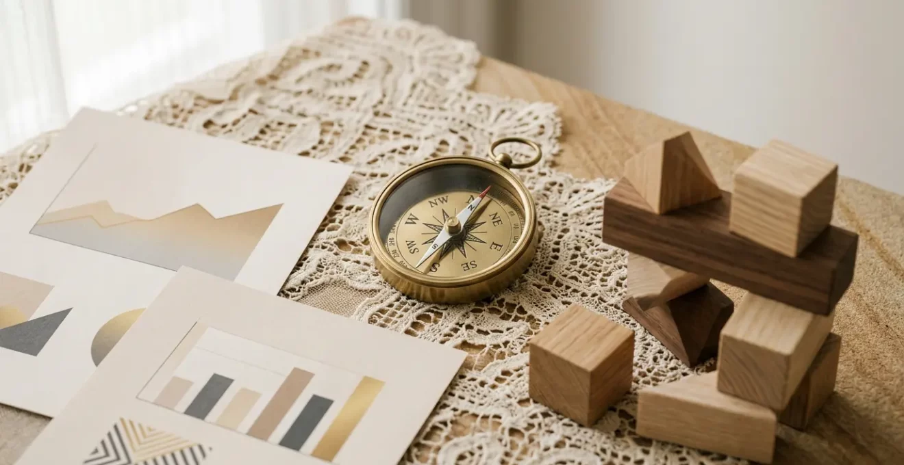 Investisseur analysant différentes options de placement financier avec documents et graphiques de performance