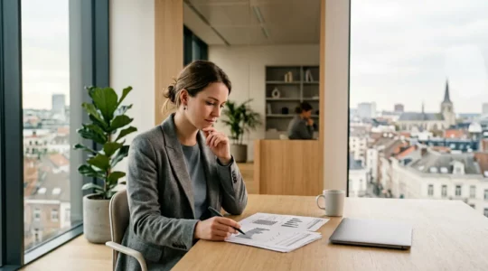 Jeune professionnel belge planifiant son épargne-pension au premier emploi