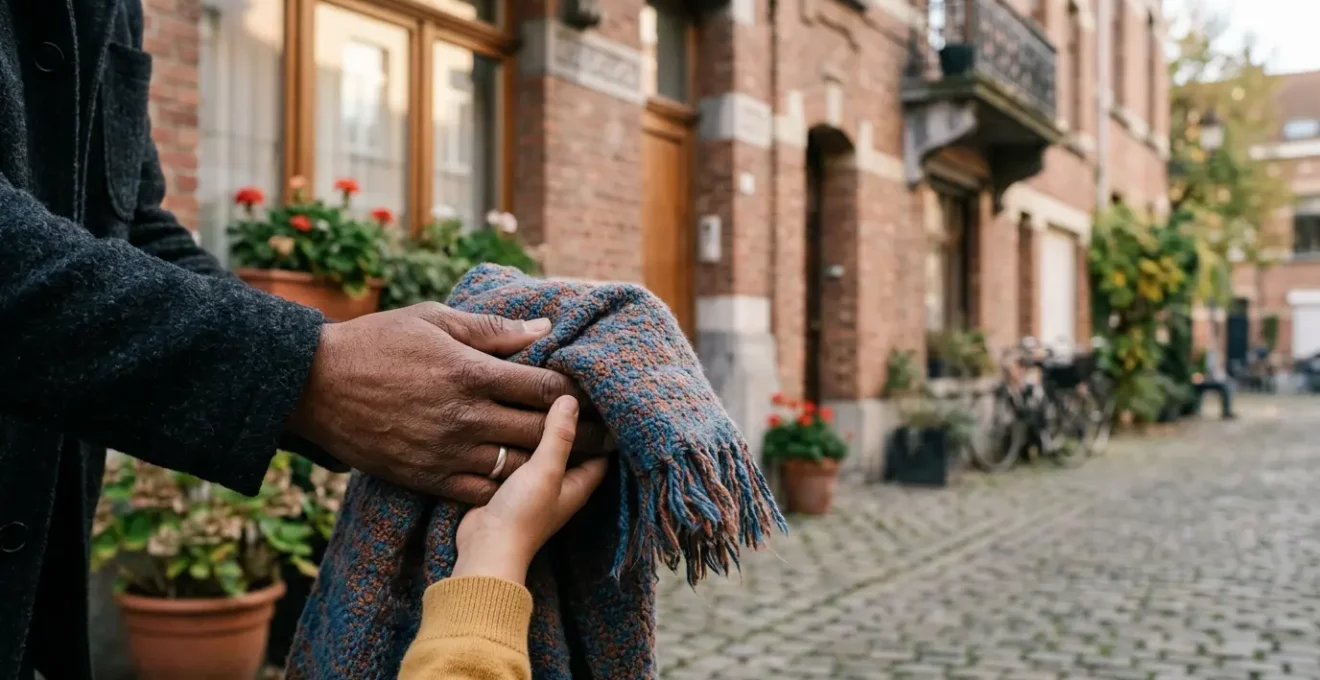 Scène réconfortante illustrant la protection familiale au quotidien en Belgique