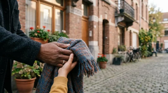 Scène réconfortante illustrant la protection familiale au quotidien en Belgique