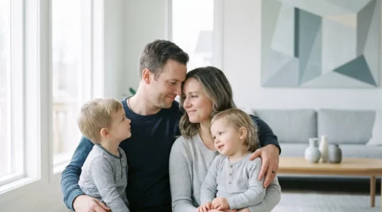 Famille belge protégée symbolisant la sécurité financière en matière de santé
